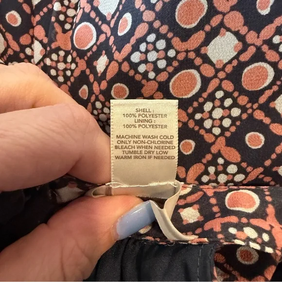 LOFT Pink Geometric Halter Midi Dress With Layering Materials Size 6 - Picture 5 of 5